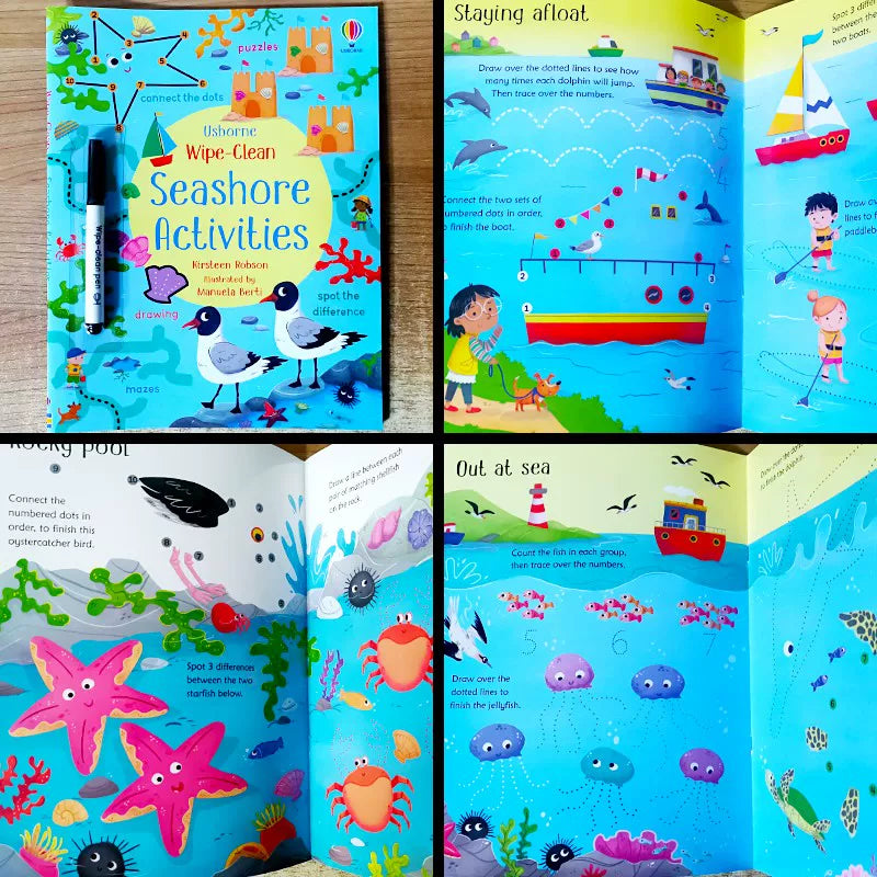 Erasable and reusable English learning workbook