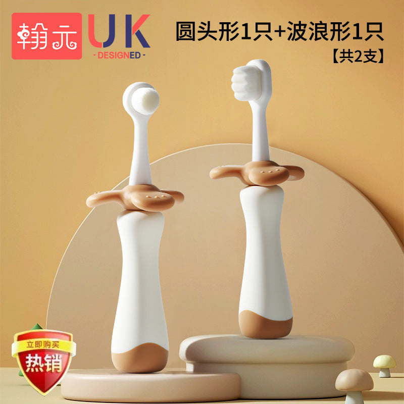 Cartoon Ten Thousand Hair Children's Toothbrush Beam Soft Hair Single Pack 1-3-6-12 Years Old Baby Small Head Toothbrush
