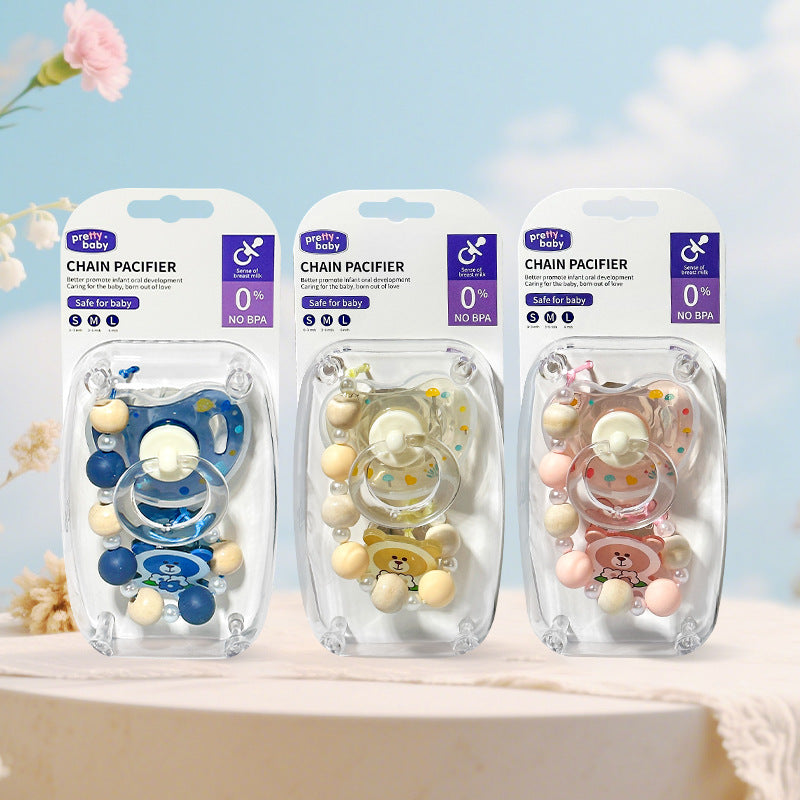 New Baby Pacifier, Super Soft, Imitating Breast Milk, Food-Grade Silicone Teether, Baby Teething Toy, Foreign Trade Wholesale