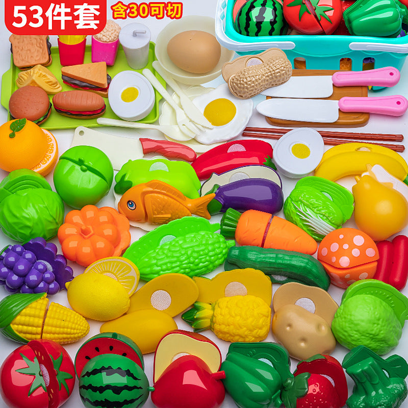 Cutting and Chewing Toy Vegetable Simulation for Children, Peelable Large Fruit for Babies and Toddlers to Chew on