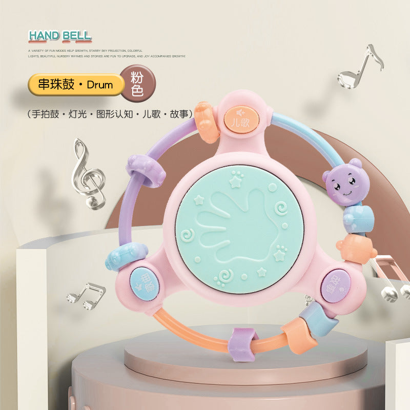Fun Infant Toys Educational Early Education Baby Soothing Artifact Music Story Grasping Training Hand Drum Rattle