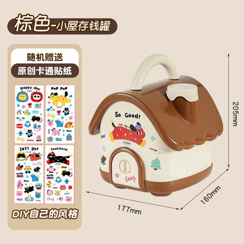 House shape piggy bank dopamine piggy bank boys and girls holiday gifts can be stored in desirable toy storage box