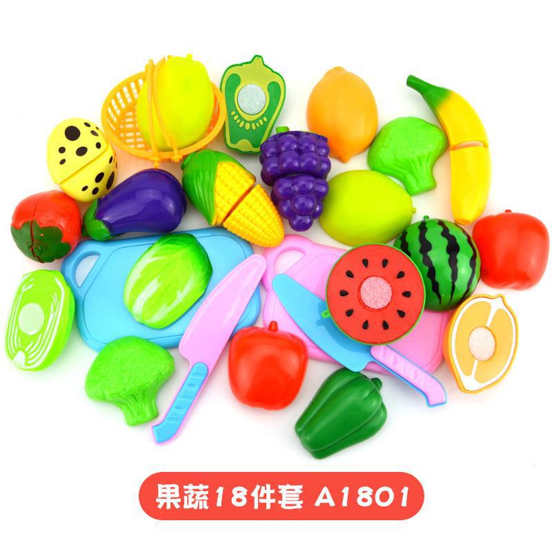 Cross-border Children's Play-house Simulation Vegetables and Fruits Cutting Music Girls Cooking Kitchenware Educational Kitchen Toy suit