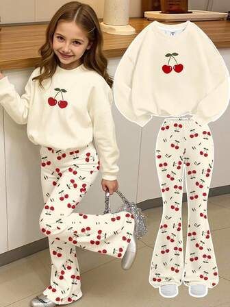 2026 New Children's Clothing Set That Can Also Be Worn by Adults, Youthful Trendy Fashion Long-Sleeve and Long-Pants Set