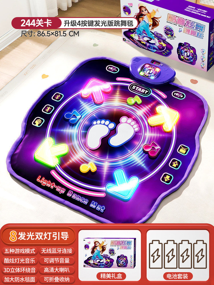 Double-Player Pk Dance Mat Music Bluetooth Motion Sensory Trainer Fitness Height-Increasing Game Jumping Mat Children's Toy