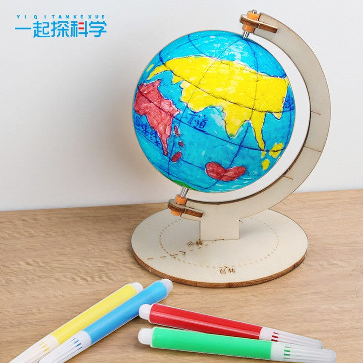 scientific experiment diy earth day and night alternate demonstration model science and technology small production children's handmade teaching aids material package