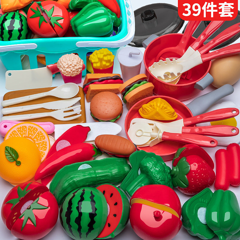 Cutting and Chewing Toy Vegetable Simulation for Children, Peelable Large Fruit for Babies and Toddlers to Chew on
