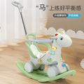 Rocking Horse Children's Trojan Horse 2-in-1 Rocking Horse Toy Car Baby Rocking Car Detachable Sliding Baby Soothing Chair