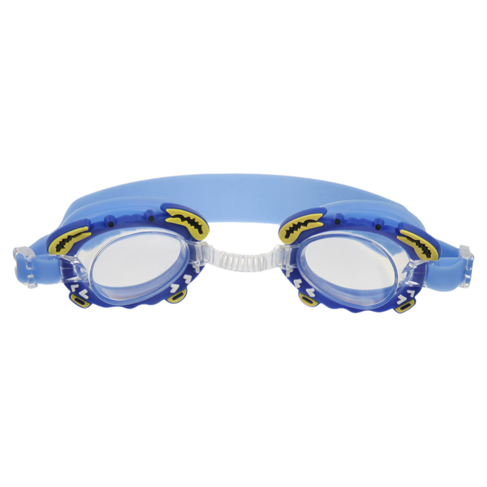 Factory direct selling hot children swimming goggles HD waterproof unicorn crab cartoon swimming goggles cute swimming glasses