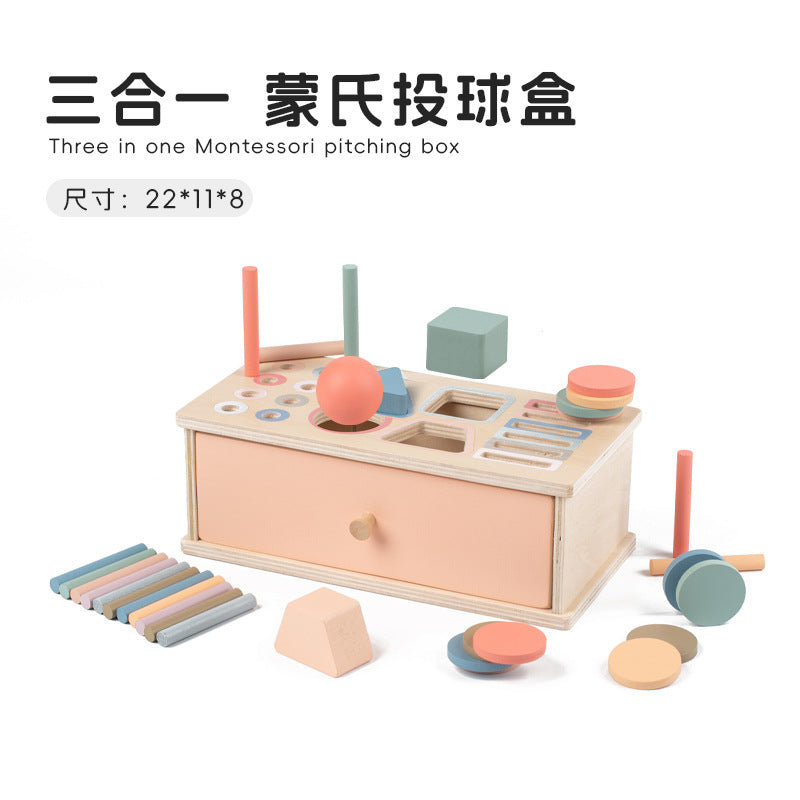 Montessori Classification Early Education Coin Box Baby Color Cognitive Shape Building Blocks Matching Teaching Aware Baby Children Educational Toys