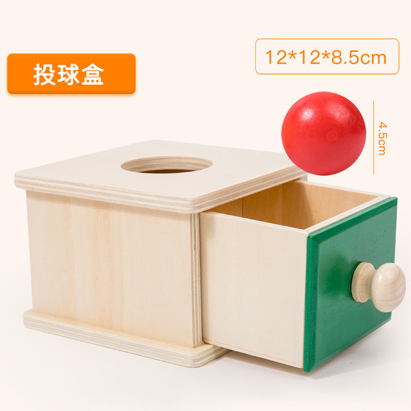 Montessori Teaching Aids Wooden Drawer Box Textile Drum Press Ball Table Early Education Toy Set Montessori Early Education Toy Set