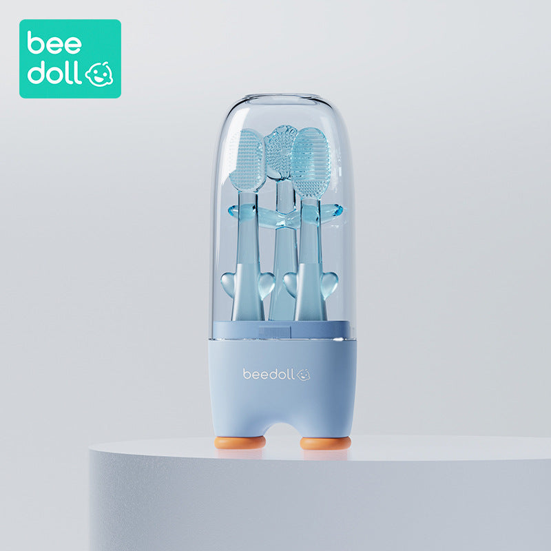 Beidou infant deciduous tooth toothbrush baby baby mouth washing tongue coating cleaning artifact silicone newborn 0 1 year old