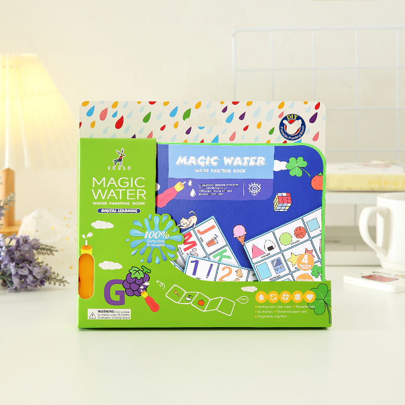 Yuyulu Yuelu Picture Book Kindergarten Coloring Magical Water Painting Book Set Kidsren's Graffiti Water Kidsren's Gift Toys