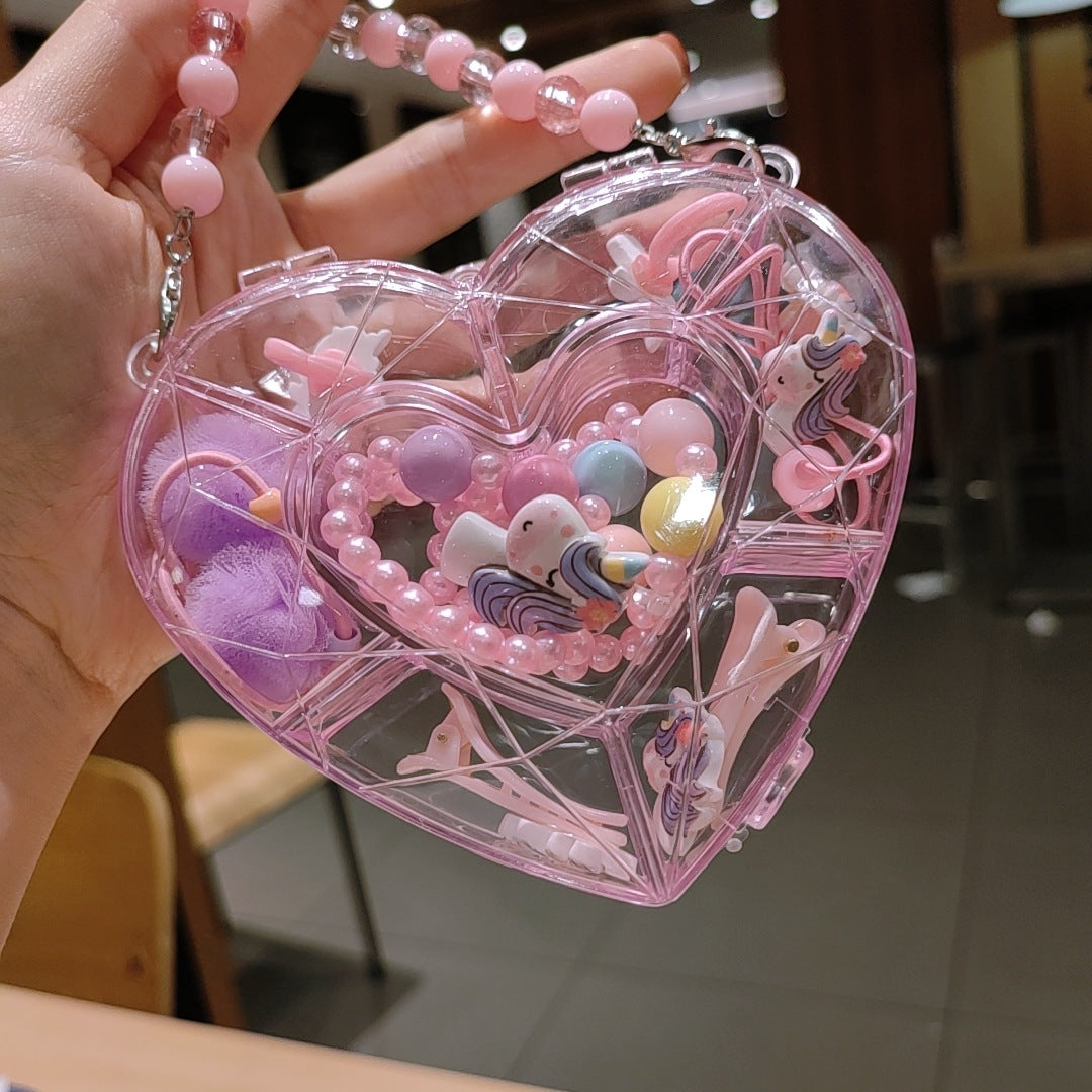 Children's jewelry baby cartoon cute fruit pendant bracelet suit birthday gift box in stock wholesale