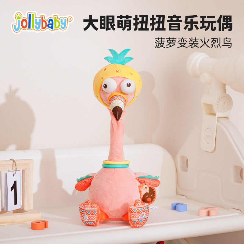 Explosions Jollybaby Rereading Duck Baby Early Education Singing Learn to Talk Twisted Neck Duck Baby Soothing Plush Toy