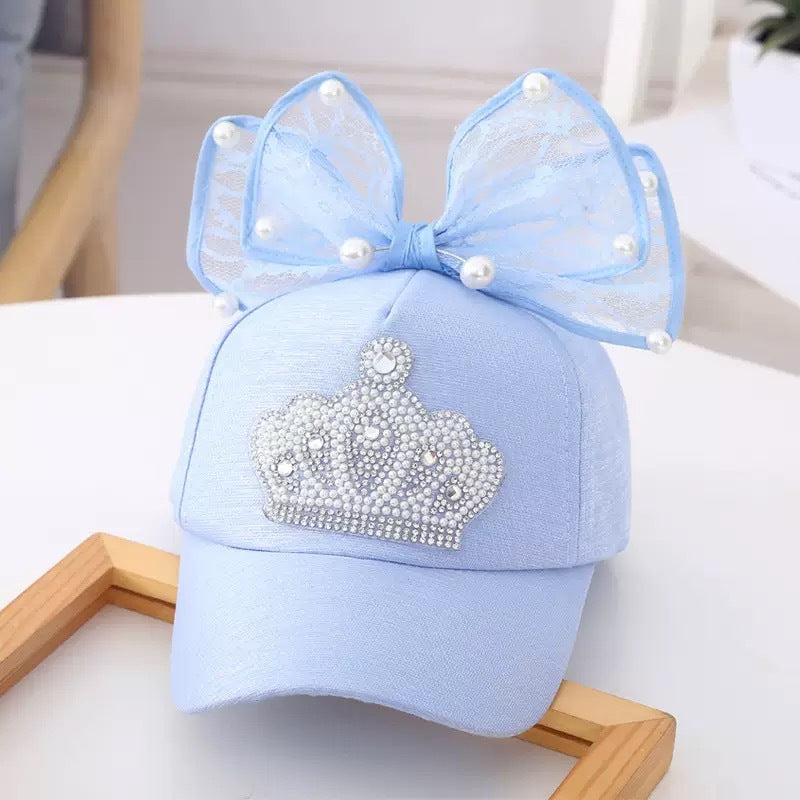 Hat Baby Baseball Cap Breathable Mesh Sun Hat Sun Protection Bowknot Peaked Cap Summer Sun Protection Sun Hat