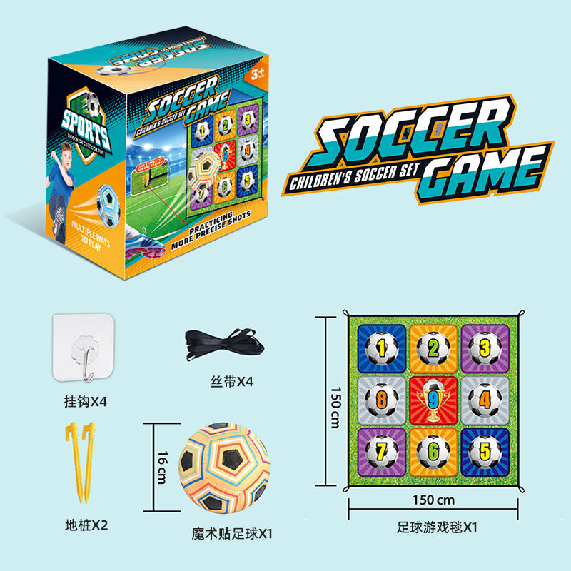 Cross-Border Popular Children's Football Outdoor Toys Sports Competition Interactive Digital Enlightenment Games Fabric Silent Indoor