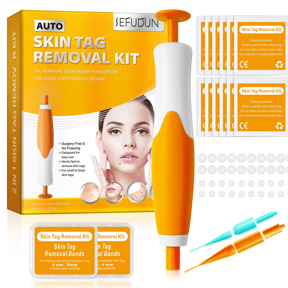Cross-Border Sefudun Simple Double-Headed Skin Tag Removal Kit Tool Set