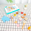 Kids Pretend Play Tea Set Dessert Cake Coffee BBQ Kitchen Fruits Wooden Educational Toys