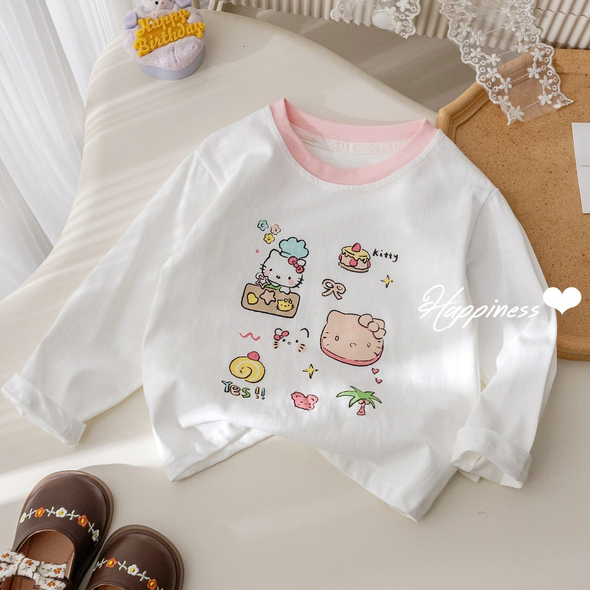 Girls' Cute Bunny Embroidered Sweater, New Spring and Autumn Style, Sweet and Versatile Pullover Knitwear, Baby Girl Autumn Top