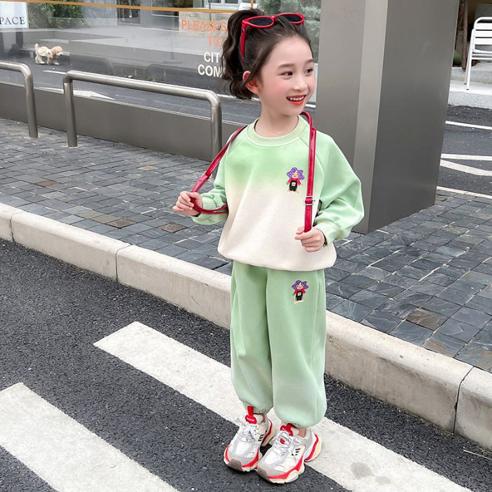 Girls' Outfit Autumn 2026 New Fashion Trendy Casual Two-Piece Set for Children