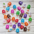 Ice cream rainbow popsicle game for children, parent-child interaction, color and letter matching toy