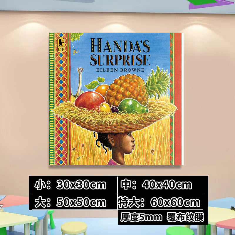 English Classroom Picture Book Library Decoration Kindergarten Corridor Staircase Wall Decoration Hanging Paintings Reading Area Cultural Wall Stickers