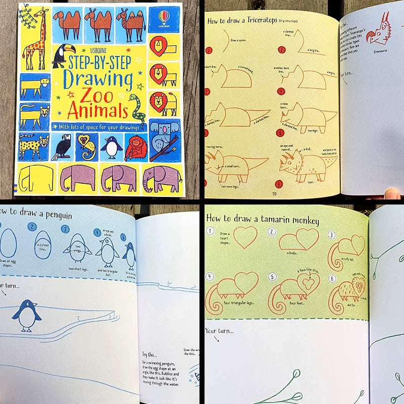 English children's simple drawing tutorial, art enlightenment, kindergarten babies learn to draw step by step