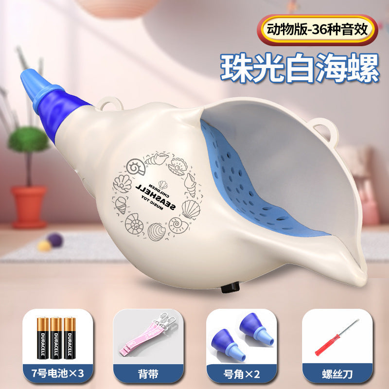 Animal Assembly Call, Conch Horn, Lung Capacity Exercise, Multi-Sound Wind Instrument, Trumpet Toy