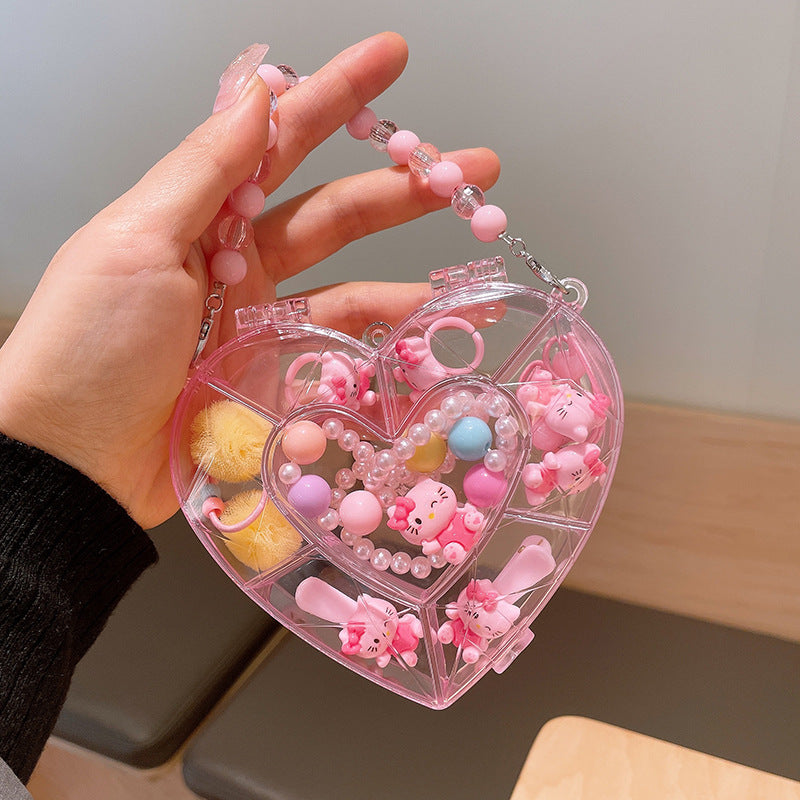 Children's jewelry baby cartoon cute fruit pendant bracelet suit birthday gift box in stock wholesale
