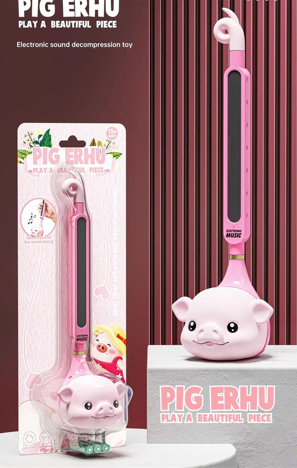 Cross-Border Popular Electronic Guitar Erhu Children's Musical Instrument Tadpole Note Creative Electronic Magic Sound Internet Celebrity Same Toy