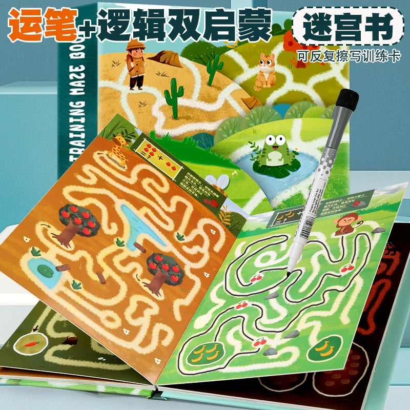 Erasable and reusable English learning workbook
