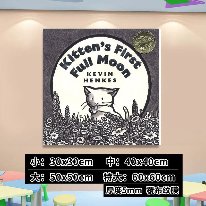 English Classroom Picture Book Library Decoration Kindergarten Corridor Staircase Wall Decoration Hanging Paintings Reading Area Cultural Wall Stickers