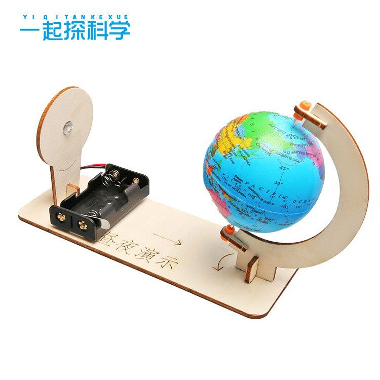 scientific experiment diy earth day and night alternate demonstration model science and technology small production children's handmade teaching aids material package