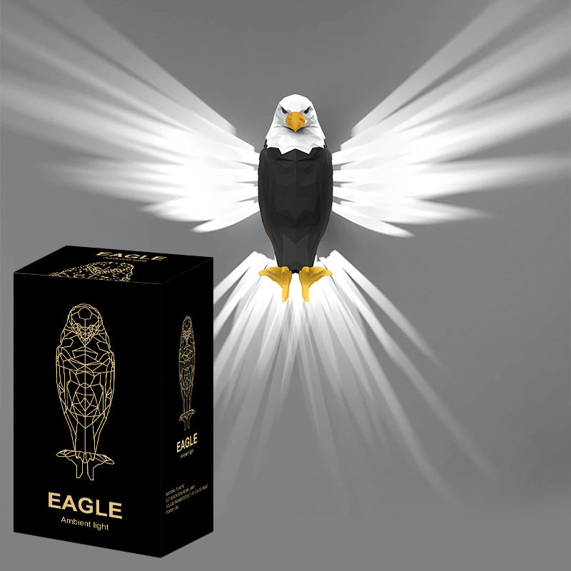 Cross-Border Projection Owl Eagle Night Light Wall Decoration Lamp Indoor Grand Vision Eagle Decoration Manufacturer Wholesale