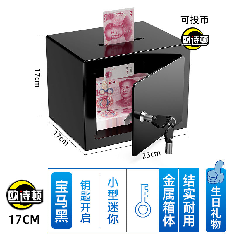 Metal Piggy Bank Safe Home Safe Mini Small Kidsren's Password Anti-theft Piggy Bank Birthday Gift