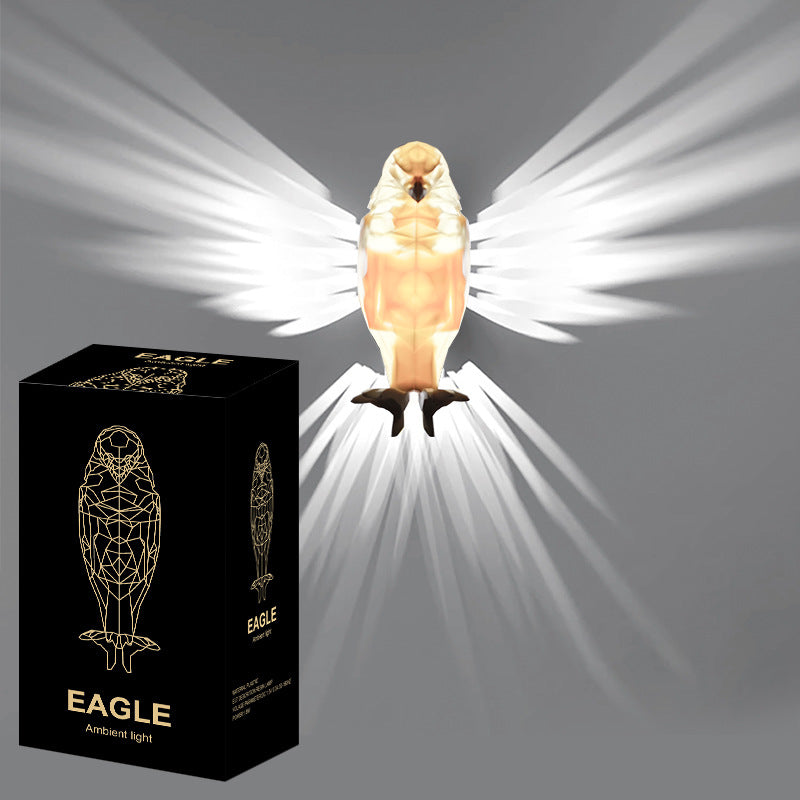 Cross-Border Projection Owl Eagle Night Light Wall Decoration Lamp Indoor Grand Vision Eagle Decoration Manufacturer Wholesale