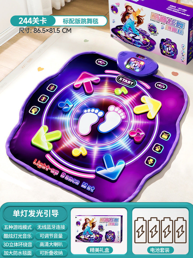 Double-Player Pk Dance Mat Music Bluetooth Motion Sensory Trainer Fitness Height-Increasing Game Jumping Mat Children's Toy