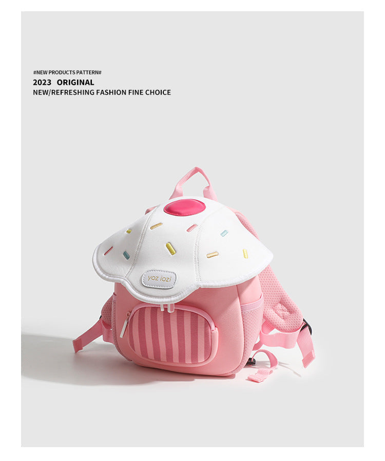 Children Cute Backpack Boys Girls Mushroom Style Schoolbag Kindergarten Preschool Baby Bag Kids Casual Soft Shoulders Pack