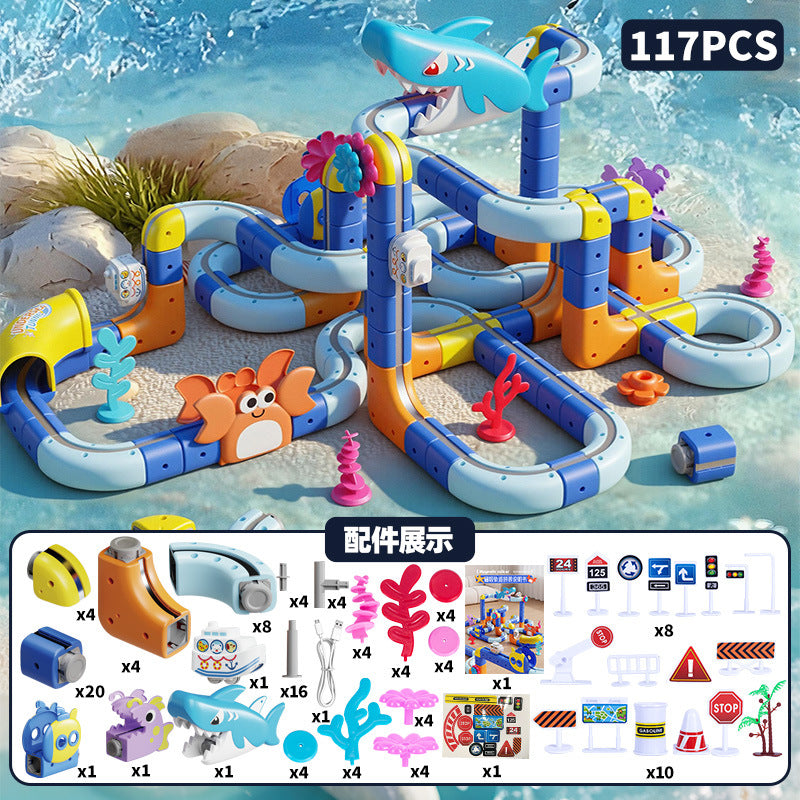 Variety of Magnetic Track Cars, Kidsren's Educational Toys, Building Blocks, Boys' Anti-Gravity Magnetic Suspension Train Track Toys