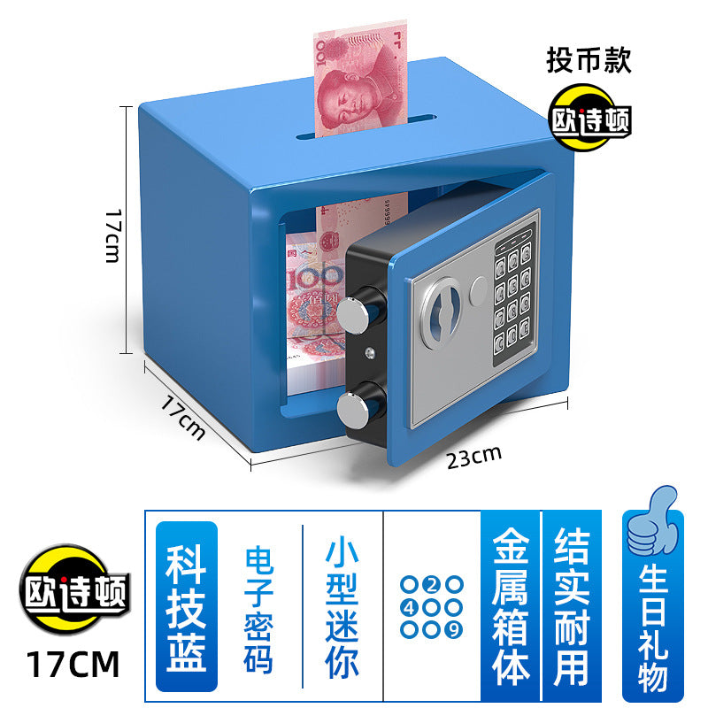 Metal Piggy Bank Safe Home Safe Mini Small Kidsren's Password Anti-theft Piggy Bank Birthday Gift