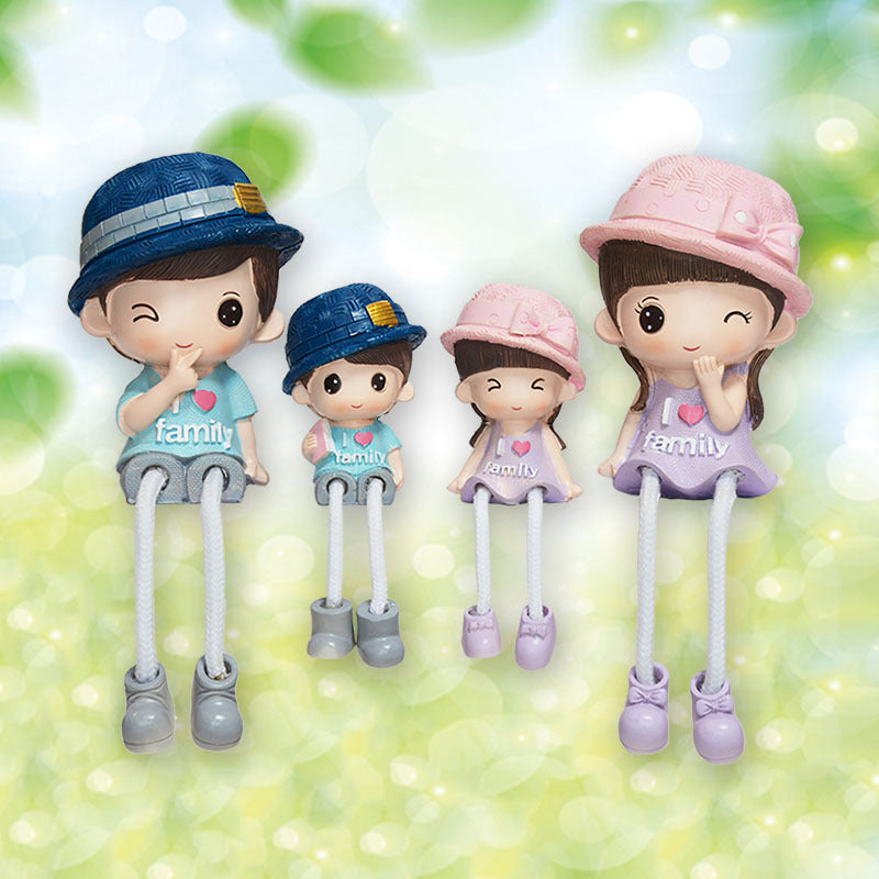 Cross-border couple hanging feet doll home decoration resin crafts decoration four family gift girlfriends Qixi