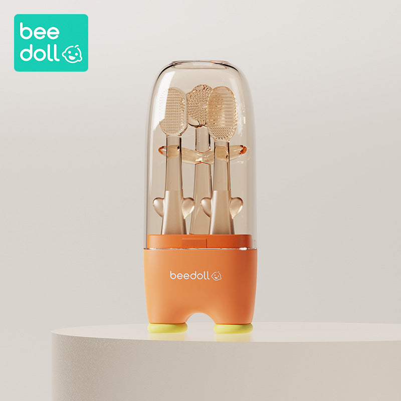 Beidou infant deciduous tooth toothbrush baby baby mouth washing tongue coating cleaning artifact silicone newborn 0 1 year old