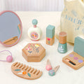 Children's Wooden Cosmetic Bag Eye Shadow Lipstick Perfume Cosmetics suit Little Girl Play Home Educational Toys