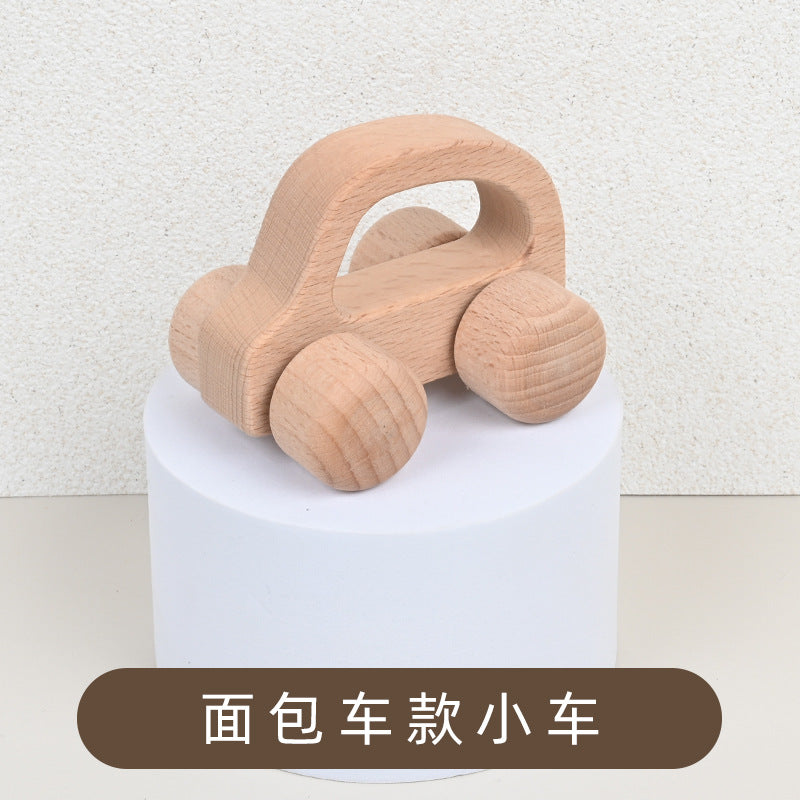 Baby log animal shape CAR children's early education grasping inertia practice hand push car educational toys