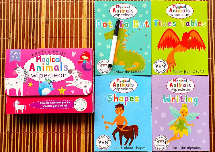 Erasable and reusable English learning workbook