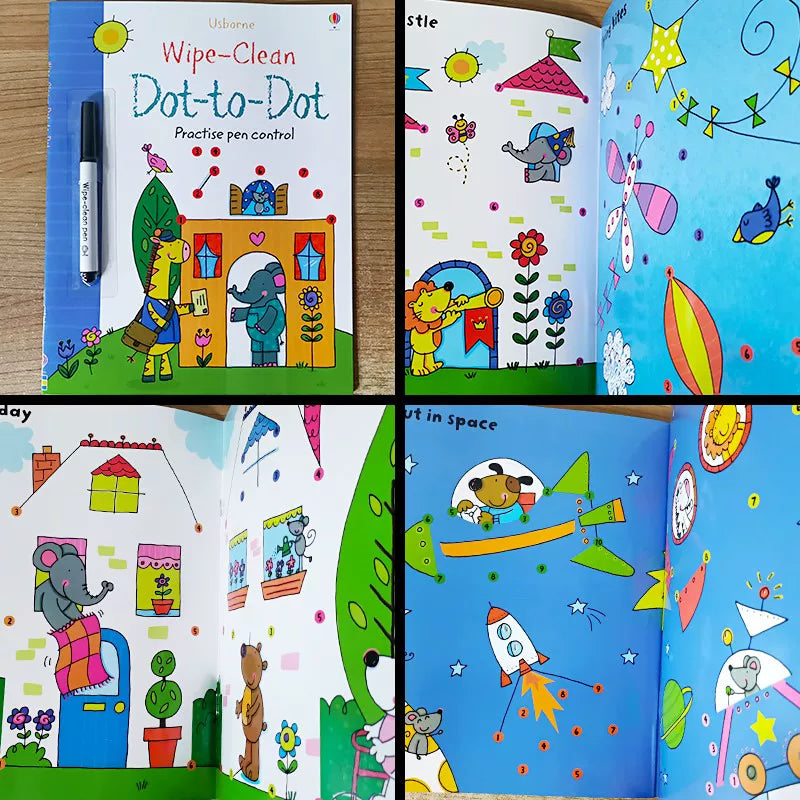 Erasable and reusable English learning workbook