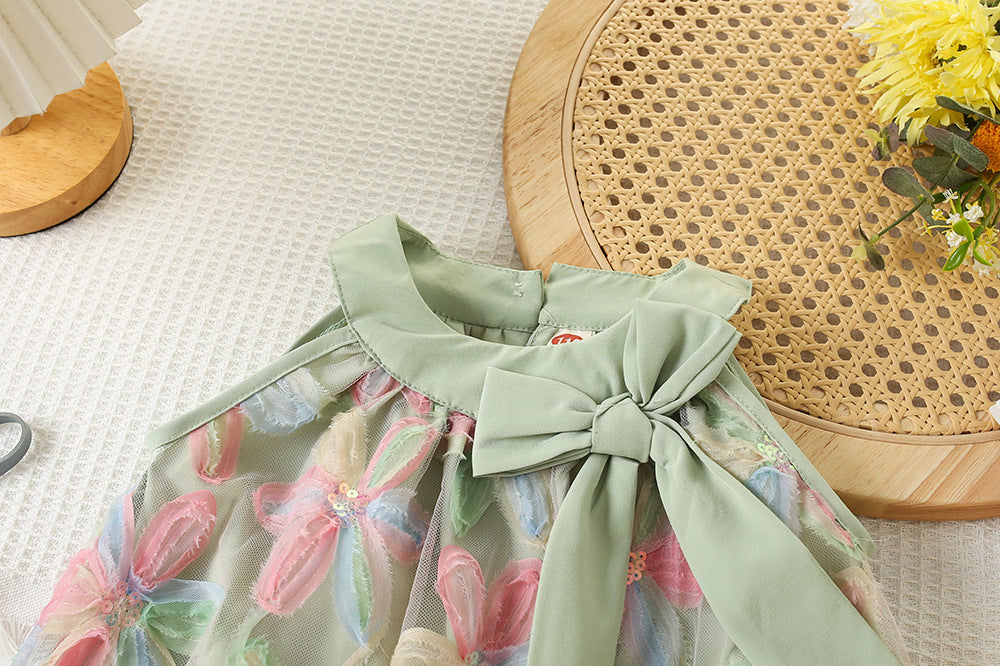 Baby girl bow princess dress Bangladesh cute party frock for kids birthday wedding photoshoot
