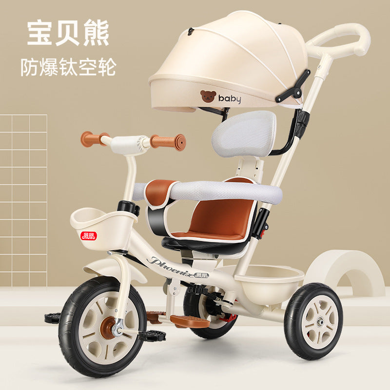 Phoenix Baby Three-wheel Bicycle Foldableable Stroller Baby Can Lie down and Sit 1-3-6 Years Old Bicycle