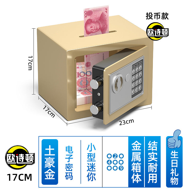 Metal Piggy Bank Safe Home Safe Mini Small Kidsren's Password Anti-theft Piggy Bank Birthday Gift